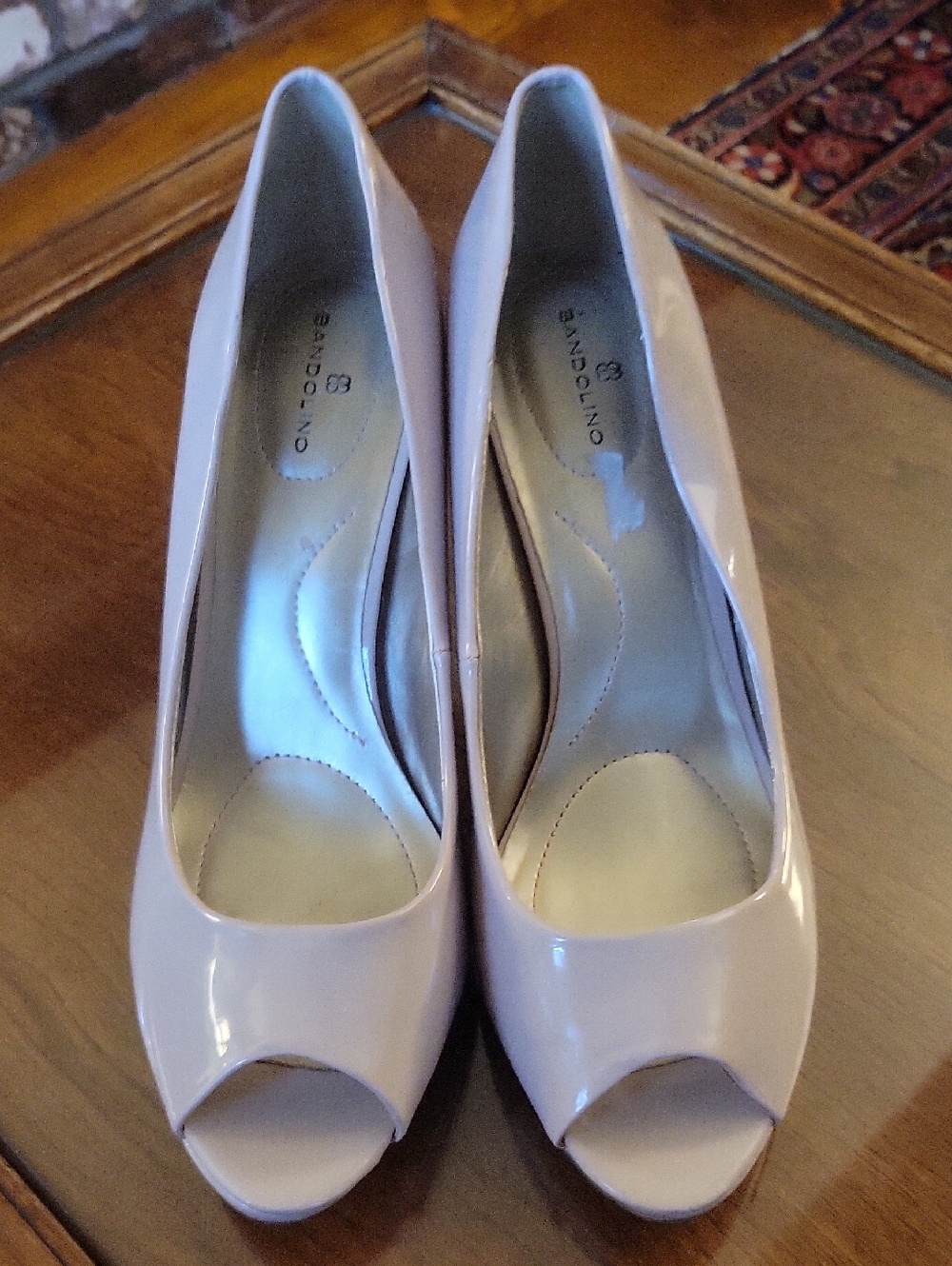 Bandolino Women's Nude Patent Peep-Toe Pumps